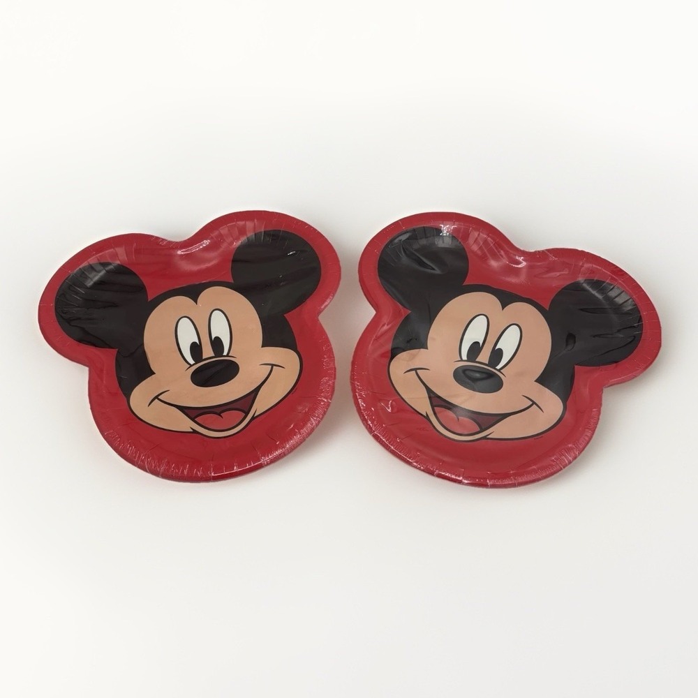 Mickey Mouse Face Shaped‎ Plates Birthday Party Supplies 8 Per Package